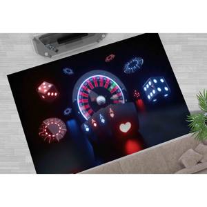 Alfombra Vibrante con Estampado de Casino - Oficina, Sala de Juegos, Decoración Moderna, Alfombra de Terciopelo - Product Image 2
