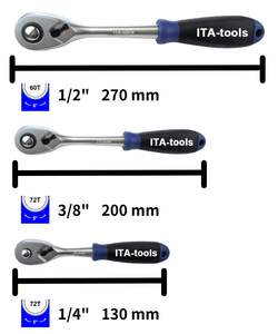 Proveedor de Taiwán de alta calidad 72T 60T mango de trinquete 2K agarre PP TPR Cr-V acero DIY OEM para 1/2 "3/8" 1/4" - Product Image 2