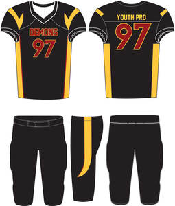 Meilleurs maillots de football américain unisexes pour jeunes et adultes personnalisés avec motif de numéro d'impression par sublimation de pantalon rembourré - Product Image 5
