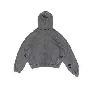 Nouveauté, prix de gros, sweats à capuche pour hommes en denim délavé, style streetwear, sweats à capuche en denim délavé pour hommes, service OEM - Product Image 5