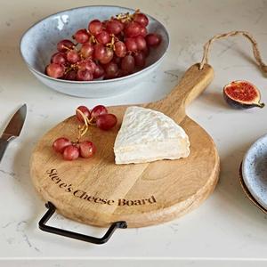 Tabla de Cortar Redonda con Asa, Superficie Gruesa y Lisa, Ideal para Cortar, Servir Postres y Mejorar el Estilo de la Cocina - Product Image 1