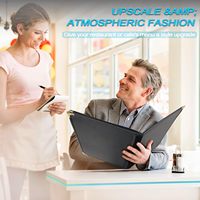 Custodia per Menu ristorante a 4 pagine a 8 pagine 8.5x11 cartella nera trasparente per Bar e caffè realizzata in carta finta pelle