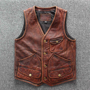 2025 chaqueta de motociclista clásica de motorista de piel de oveja de invierno de cuero genuino personalizado Vintage para hombre más vendida - Product Image 1