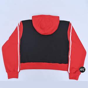 100% polyester à capuche brodé vêtements de travail graphique à capuche côtelé imprimé dos couleur bloc conception pour les femmes d'hiver - Product Image 5