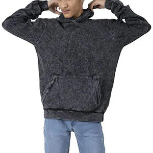 เสื้อฮู้ดเก็บอุณหภูมิสำหรับผู้ชายเสื้อฮู้ดซักแบบกรดสำหรับผู้ชายทำโลโก้ได้เอง - Product Image 5