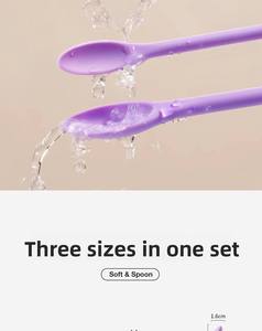Cosmetic Scoop Cream Foundation Mini <b>Silicone</b> Double-Headed Spatula Lotion Transfer Small Spoon Clear Bottle <b>Tool</b> 3-Piece Model - Product Image 5