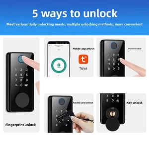 <span class=keywords><strong>Serrure</strong></span> de <span class=keywords><strong>porte</strong></span> intelligente Tuya 5-en-1, biométrique, <span class=keywords><strong>à</strong></span> empreintes digitales, avec clavier numérique, entrée sans clé, WiFi, avec carte IC <span class=keywords><strong>pour</strong></span> la maison et le bureau - Product Image 6