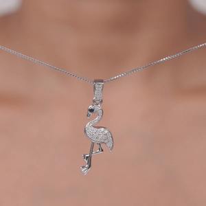 Collar de Hip Hop con Diamantes de Imitación VVS Estilo Popular, Diseño de Flamenco en Plata 925, Joyería Brillante a Bajo Precio - Product Image 3