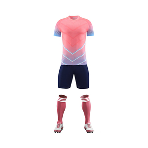 Diseño personalizado y logotipo uniformes de fútbol de alta calidad equipo de secado rápido 100% poliéster fútbol conjunto completo uniforme de fútbol de los hombres - Product Image 4