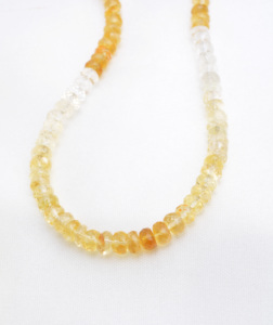 Perles facettées en citrine dégradée, 1 brin, pierre précieuse naturelle pour la fabrication de bijoux fins - Product Image 1