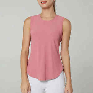 2025 camiseta sin mangas de punto transpirable y sin costuras para mujer personalizada para gimnasio, deportes, Fitness, ropa de Yoga - Product Image 1