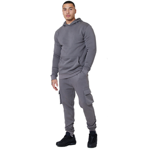 Cortavientos Casual Jogger Cargo Chándal Color gris Slim Fit Gym Wear Training Jogging Chándales para hombres - Product Image 1