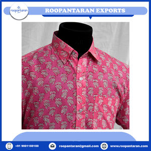 Camisa de Hombre de Diseño Indio, Estampada a Mano, 100% Algodón Cambray, Transpirable, Ecológica, con Estampado de Rayas, para la Temporada de Primavera - Product Image 6