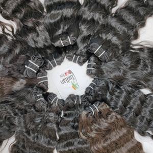 Unprocessed Virgin Human <b>Hair</b> Bundles curly <b>Extensions</b> Raw Double Weft Naturally Indian Cuticle Aligned Waves and Curls <b>For</b> <b>Sale</b> - Product Image 5