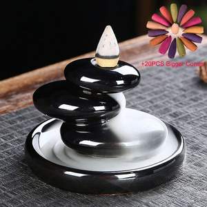 Quemador de incienso de Venta caliente, el mejor diseño de fragancia para habitación interior, soporte de incienso de Metal pintado en oro y Combo blanco - Product Image 2