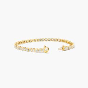 7-Inch Cut Moissanite Tennis <b>Bracelet</b> Luxury Sterling <b>Silver</b> 10K Gold/Plated Classic Unisex Party Fashionable Jewelry - Product Image 3