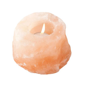 Porte-bougie artisanal en forme de cylindre en cristal naturel rose, sel de l'Himalaya pur, produit artisanal naturel - Product Image 3