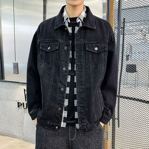 Chaqueta Vaquera de Primavera/Otoño para Hombre, Talla Grande, Chaqueta de Trabajo, Abrigo Vaquero, Moda, Venta al por Mayor de Fábrica, Chaquetas Vaqueras Azules Unisex - Product Image 4