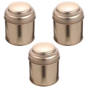 Hot Selling Round Shape Gold Polish Candle <b>Jars</b> With Lid Perfect For Home Decor Product Hotel Restaurant Room Cafe Tableware Use - Product Image 1