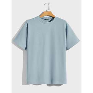 Camiseta de Cuello Redondo para Hombre, Último Modelo, Verde Claro, Ecológica, de Media Manga, Ligera, con Impresión de Logotipo de Marca Personalizada - Product Image 3