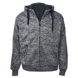 เสื้อฮู้ดซิปผ้าฟลีซลายพรางฤดูหนาว 100% ผ้าฝ้าย คุณภาพสูง สีพื้น สำหรับผู้ชาย รับสกรีนโลโก้ - Product Image 6