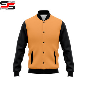 Chaqueta de Béisbol Lisa al por Mayor, Ropa Deportiva, Chaqueta Juvenil Personalizada con Bordado, Logotipo, Chaqueta de Algodón para Niños - Product Image 5