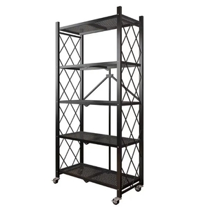 Giá để đồ bằng thép chắc chắn, bán buôn từ nhà sản xuất, 3/4/5 tầng, gấp gọn đa năng, dùng cho nhà bếp & phòng ngủ - Product Image 4