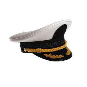 Insignias de Oficial Bordadas a Mano Personalizadas, Gorra de Pico para Uniforme de Ceremonia, Gorra de Pico para Guardia de Seguridad - Product Image 1