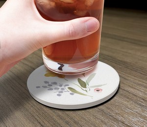 High Quality Floral Design Free Stone <b>Coasters</b> Tea <b>Drink</b> <b>Coasters</b> For Home Office Restaurant Use in Bulk Rate - Product Image 6