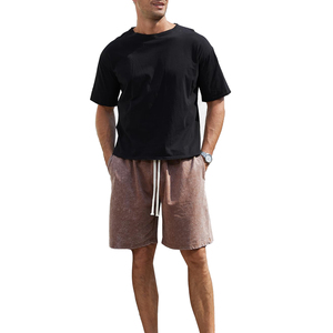 Wholesale OEM Service <b>Men's</b> Acid Wash Sport <b>Running</b> <b>Shorts</b> 100% Cotton Solid Pattern Custom Logo Pocket Casual Workout Quick Dry - Product Image 5