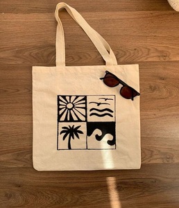 Premium Cotton Tote <b>Bag</b> <b>Long</b> Shoulder Handles Reusable Canvas Shopping <b>Bag</b> Large Capacity Eco Friendly Carry <b>Bag</b> for Everyday - Product Image 3