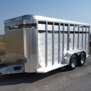 Semi-remorque en acier robuste pour le transport de bétail, de moutons et de porcs, équipement agricole de qualité supérieure - Product Image 1