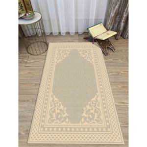 Tapis de prière beige : Tapis de culte islamique doux, lavable en machine, avec poils doux - Product Image 5
