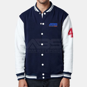 Veste Letterman de couleur unie à manches longues veste Letterman respirante de grande taille meilleure vente veste Letterman - Product Image 1