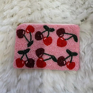 Sac fourre-tout en perles de verre style bohème fait main, pochette à monnaie perlée brodée avec logo personnalisé, tailles pour femmes, promotions mode - Product Image 1