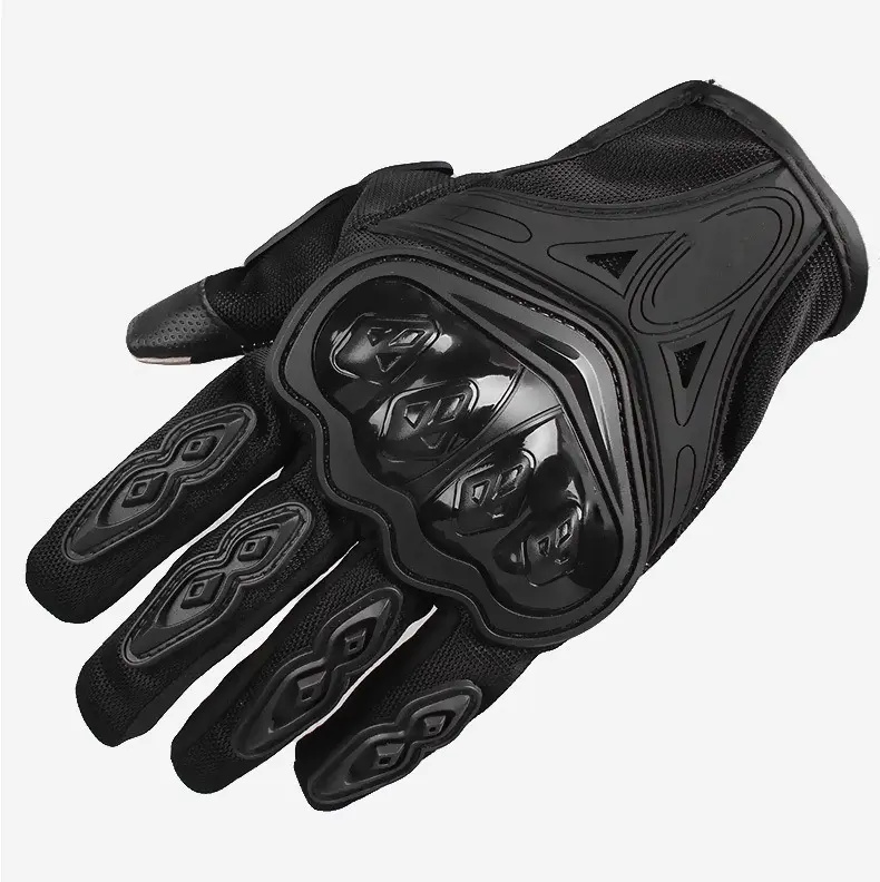 Guante de cuero para bicicleta de motor, protección completa para las manos, guantes de carreras de motos, guantes transpirables para hombres, OEM personalizado