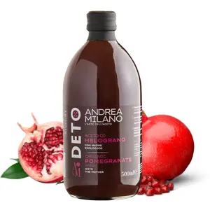 Vinagrines de fruta rojos orgánicos de alta calidad, bebida de energía de vidrio, sin filtro, 500 ml