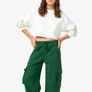 เสื้อยืดเอวลอยสำหรับผู้หญิงเสื้อยืดเอวลอยต่ำ - Product Image 5