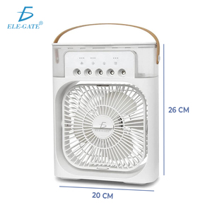 Ventilateur de climatisation portable moderne avec lumière LED, réservoir d'eau USB, 3 vitesses, faible bruit, alimentation CA, en plastique, 3 vitesses, lumière LED - Product Image 4