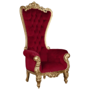 Sillas de trono de terciopelo rojo Queen y King súper cómodas para la fabricación de sillas de novia y novio en Indonesia - Product Image 3