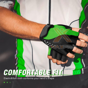 Custom Made Heavy Duty Non-Slip Adjustable Wrist <b>Strap</b> Unisex Lightweight Cycling Gloves Comfortable Stock Half <b>Finger</b> - Product Image 4