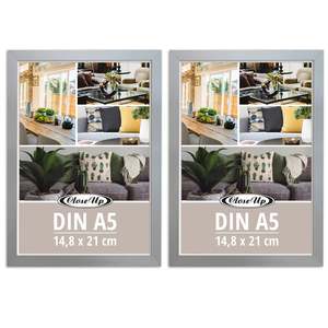 Juego de 2 Marcos Modernos Plateados para Pósteres Decorativos de Madera, 14.8 x 21 cm (DIN A5) - Product Image 2