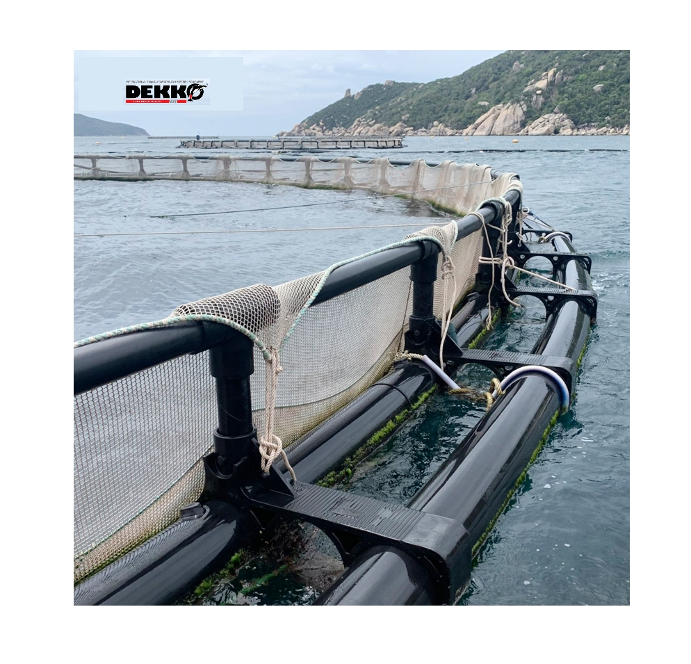 Аквакультура ловушки для морских клеток, плавающая клетка для рыбы, HDPE, двойная труба, круглый плот высокого качества