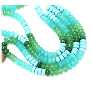 Hermosas Cuentas de Cuarzo Multicolores en Forma de Rondelle Lisa, Cuentas de Piedras Preciosas de Cuarzo Mixtas de 7-8 mm, Cuentas de Calidad AAA, para Manualidades - Product Image 3