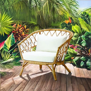 Chaise en rotin intérieur/extérieur de haute qualité faite à la main pour chambre salon parc ou villa ensembles de jardin - Product Image 1