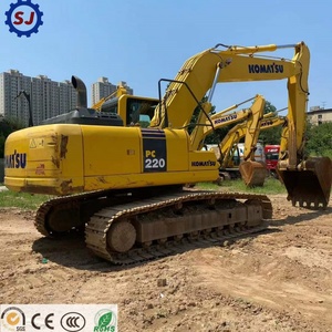 Excavadora de cadenas KOMATSU PC220 usada en oferta, 22 toneladas, pocas horas de uso, sistema hidráulico potente para demolición de edificios - Product Image 1