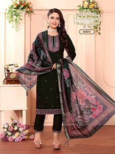 Los más exigentes Punjabi Ladies Roman Silk Kurti Pant Sets con Digital Organza Duppatta para fiesta Aniversario Boda - Product Image 6