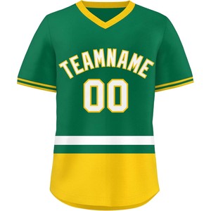 Fabricant de maillots de baseball de haute qualité Chemises de softball à col en V personnalisées avec maille évacuant l'humidité et broderie - Product Image 2