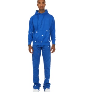 Survêtement polaire thermique vintage unisexe de haute qualité, jogging évasé personnalisé de grande taille, pantalon de survêtement court à capuche, respirant - Product Image 1