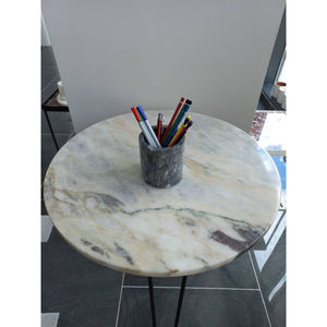 Fantaisie daigner la maison et le bureau porte-stylo de stockage meilleure qualité porte-stylo en marbre noir naturel porte-stylo de forme ronde à bon prix - Product Image 5